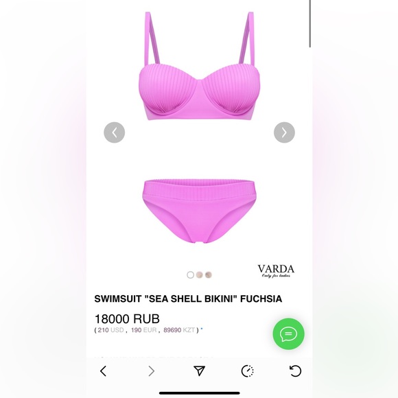 Varda swimsuit , size S , 75 C (34C) , color electric Blue - Picture 6 of 9